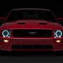 Raxiom 05-09 Ford Mustang GT V6 Axial Series CCFL Halo Projector Headlight- Blk Housing (Smkd Lens)