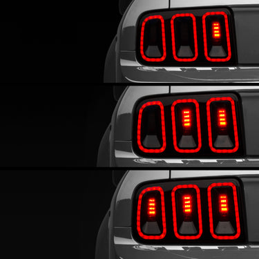 Raxiom 05-09 Ford Mustang Gen5 Tail Lights- Black Housing (Smoked Lens)