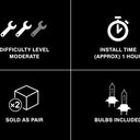 Raxiom 05-09 Ford Mustang w/ Halogen LED Halo Prjctr Headlights-Blk Hsng(Smoked Lens Exclude GT500)