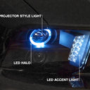Raxiom 05-09 Ford Mustang w/ Halogen LED Halo Prjctr Headlights-Blk Hsng(Smoked Lens Exclude GT500)