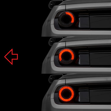 Raxiom 15-22 Ford Mustang Halo LED Tail Lights - Gloss Black Housing (Smoked Lens)