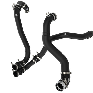 aFe BladeRunner 21-22 Ford F-150 Ecoboost V6-3.5L(tt) Aluminum Hot and Cold Charge Pipe Kit Black