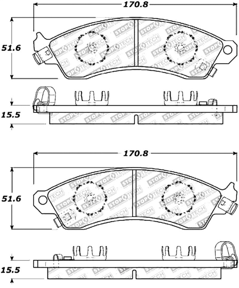Stoptech - Brake Pads - OE - StopTech Street Touring Brake Pads - Anything Coyote