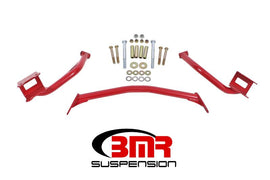 BMR Suspension - Diff Braces - BMR 79-04 Fox Mustang Tubular Style Upper Torque Box Reinforcement Plates - Red - Anything Coyote