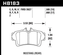 Hawk Performance - Brake Pads - Performance - Hawk 94-04 Ford Mustang Performance Ceramic Street Rear Brake Pads - Anything Coyote