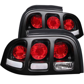 ANZO - Tail Lights - ANZO 1994-1998 Ford Mustang Taillights Black - Anything Coyote