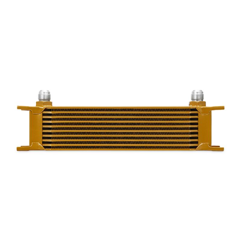Mishimoto - Oil Coolers - Mishimoto Universal 10 Row Oil Cooler - Gold - Anything Coyote