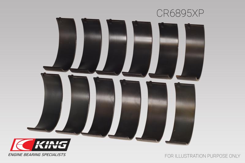 King Engine Bearings - Bearings - King Ford Ecoboost 3.5L V6 (Size 0.25) pMaxBlack Coated Connecting Rod Bearing Set - Anything Coyote