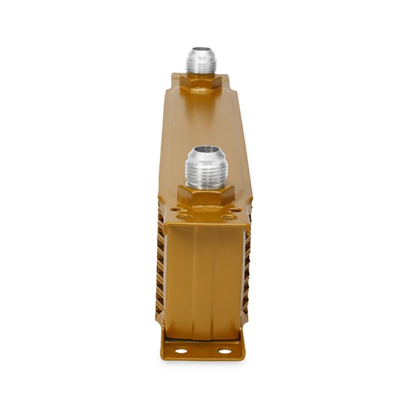 Mishimoto - Oil Coolers - Mishimoto Universal 10 Row Oil Cooler - Gold - Anything Coyote