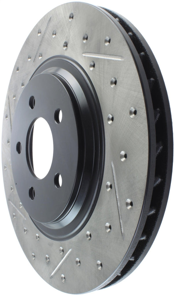 Stoptech - Brake Rotors - Slot & Drilled - StopTech 94-04 Ford Mustang SVT Cobra Slotted & Drilled Sport Front Right Brake Rotor - Anything Coyote