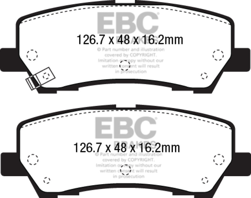 EBC - Brake Pads - Performance - EBC 15+ Ford Mustang 2.3 Turbo Performance Pkg Yellowstuff Rear Brake Pads - Anything Coyote