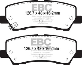EBC - Brake Pads - Performance - EBC 15+ Ford Mustang 2.3 Turbo Performance Pkg Yellowstuff Rear Brake Pads - Anything Coyote