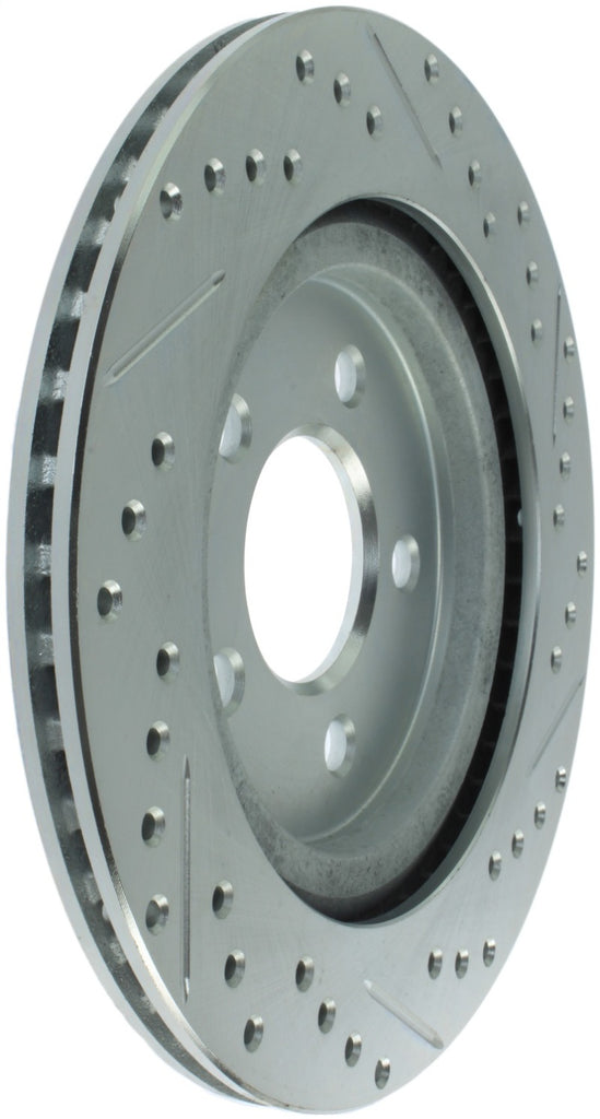 Stoptech - Brake Rotors - Slot & Drilled - StopTech Select Sport 05-10 Ford Mustang GT Slotted and Drilled Rear Right Rotor - Anything Coyote
