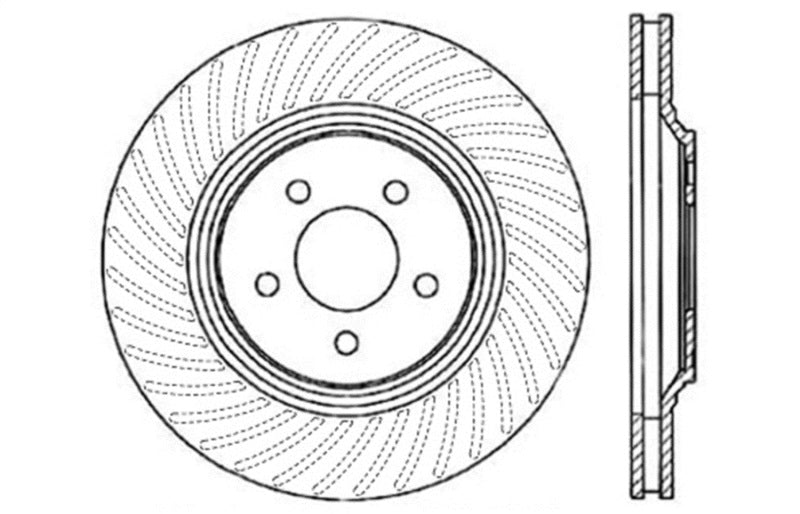 Stoptech - Brake Rotors - Slot & Drilled - StopTech Slotted & Drilled Sport Brake Rotor - Anything Coyote