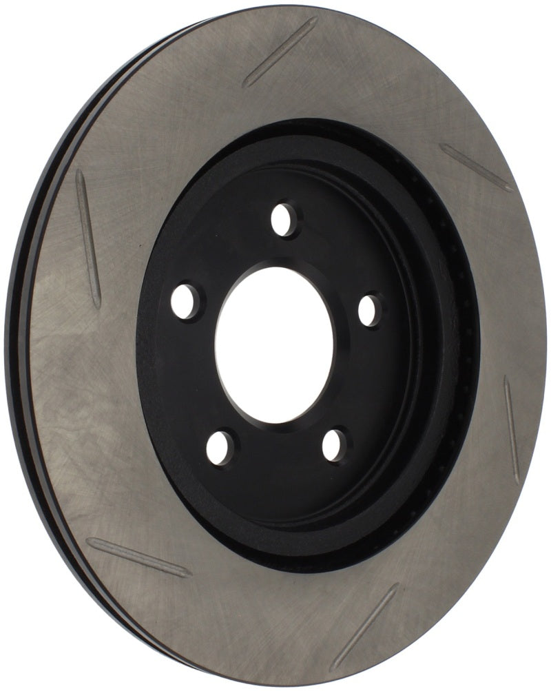 Stoptech - Brake Rotors - Slotted - StopTech Power Slot 05-10 Mustang V6/4.0L / GT V8-4.6L Rear Left Slotted Rotor - Anything Coyote
