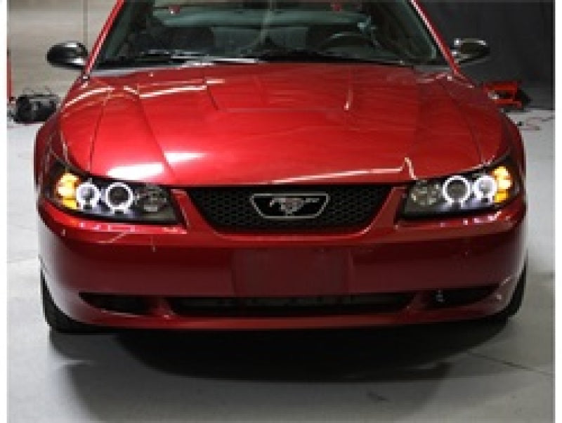 SPYDER - Headlights - Spyder Ford Mustang 99-04 Projector Headlights LED Halo Black High H1 Low H1 PRO-YD-FM99-1PC-AM-BK - Anything Coyote