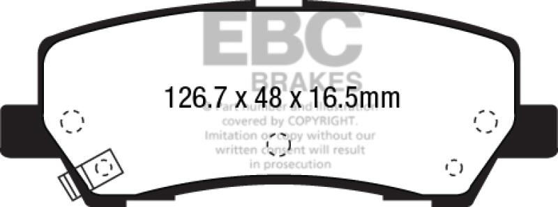 EBC - Brake Pads - Performance - EBC 15+ Ford Mustang 2.3 Turbo Redstuff Rear Brake Pads - Anything Coyote