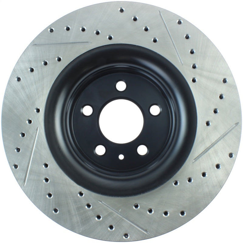 Stoptech - Brake Rotors - Slot & Drilled - StopTech Slotted & Drilled Sport Brake Rotor - 2015 Ford Mustang Non-Brembo - Front Right - Anything Coyote