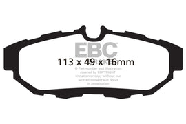 EBC - Brake Pads - Performance - EBC 10-14 Ford Mustang 3.7 Redstuff Rear Brake Pads - Anything Coyote