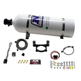 Nitrous Express - Nitrous Systems - Nitrous Express 11-15 Ford Mustang GT 5.0L Coyote 4 Valve Nitrous Plate Kit (50-200HP) w/15lb Bottle - Anything Coyote
