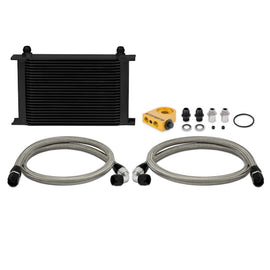 Mishimoto - Oil Coolers - Mishimoto Universal Thermostatic 25 Row Oil Cooler Kit (Black Cooler) - Anything Coyote