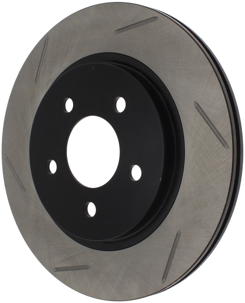 Stoptech - Brake Rotors - Slotted - StopTech Power Slot 05-10 Mustang V6/4.0L / GT V8-4.6L Rear Right Slotted Rotor - Anything Coyote
