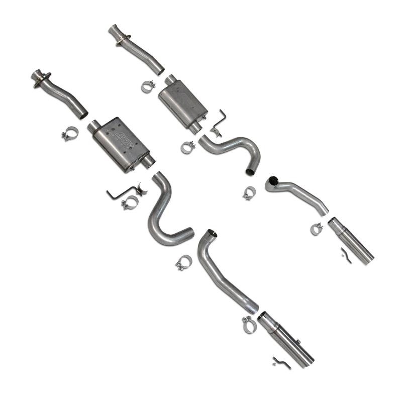 BBK - Catback - BBK 86-04 Mustang Cat Back Kit Varitune Mufflers Stainless Steel Tips - Anything Coyote