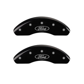 MGP - Caliper Covers - MGP 4 Caliper Covers Engraved Front Mustang Engraved Rear SN95/GT Black finish silver ch - Anything Coyote