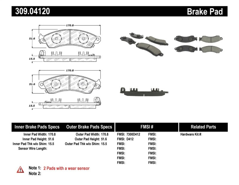 Stoptech - Brake Pads - Performance - StopTech Performance Brake Pads - Anything Coyote