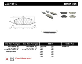 Stoptech - Brake Pads - Performance - StopTech Performance 05-09 Ford Mustang Cobra/Mach 1 V6/GT / 10 Shelby/Shelby GT Front Brake Pads - Anything Coyote