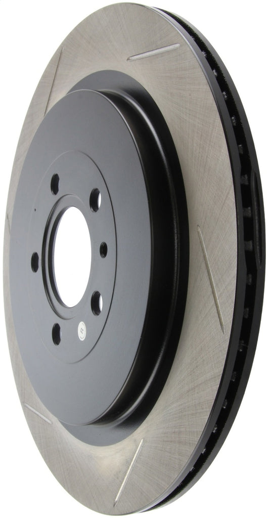 Stoptech - Brake Rotors - Slotted - StopTech Premium High Carbon 13-14 Ford Mustang/Shelby GT500 Right Rear Disc Slotted Brake Rotor - Anything Coyote