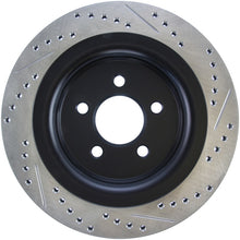 Load image into Gallery viewer, Stoptech - Brake Rotors - Slot &amp; Drilled - StopTech Slotted &amp; Drilled Sport Brake Rotor - 2015 Ford Mustang GT - Rear Right - Anything Coyote