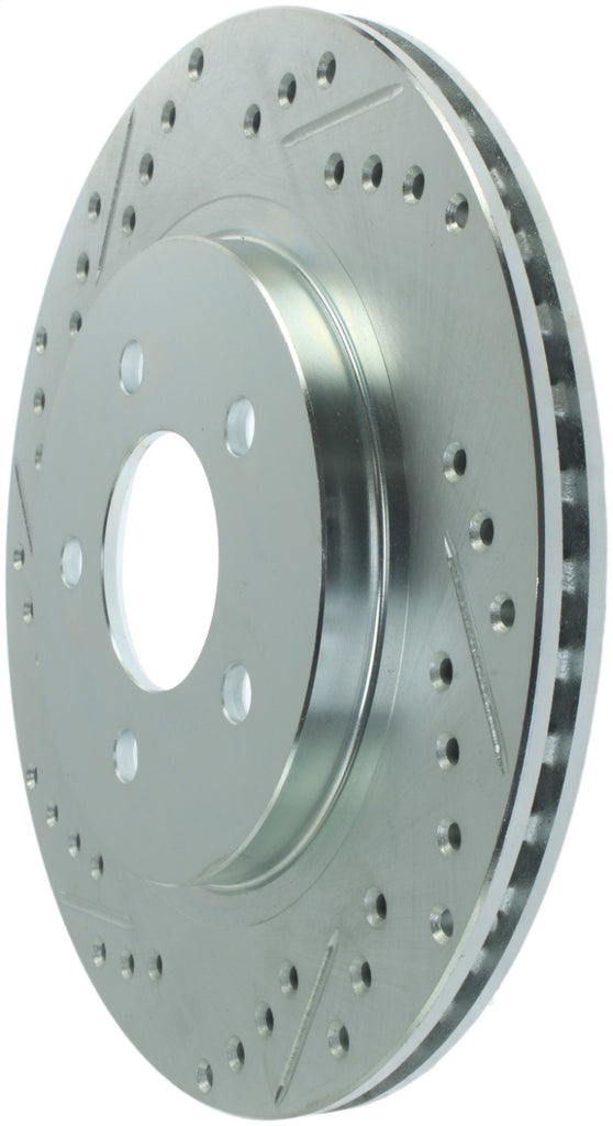 Stoptech - Brake Rotors - Slot & Drilled - StopTech Select Sport 05-10 Ford Mustang GT Slotted and Drilled Rear Right Rotor - Anything Coyote