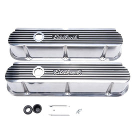 Edelbrock - Valve Covers - Edelbrock Valve Cover Elite II Series Ford 289-302-351W CI V8 Tall Polished - Anything Coyote