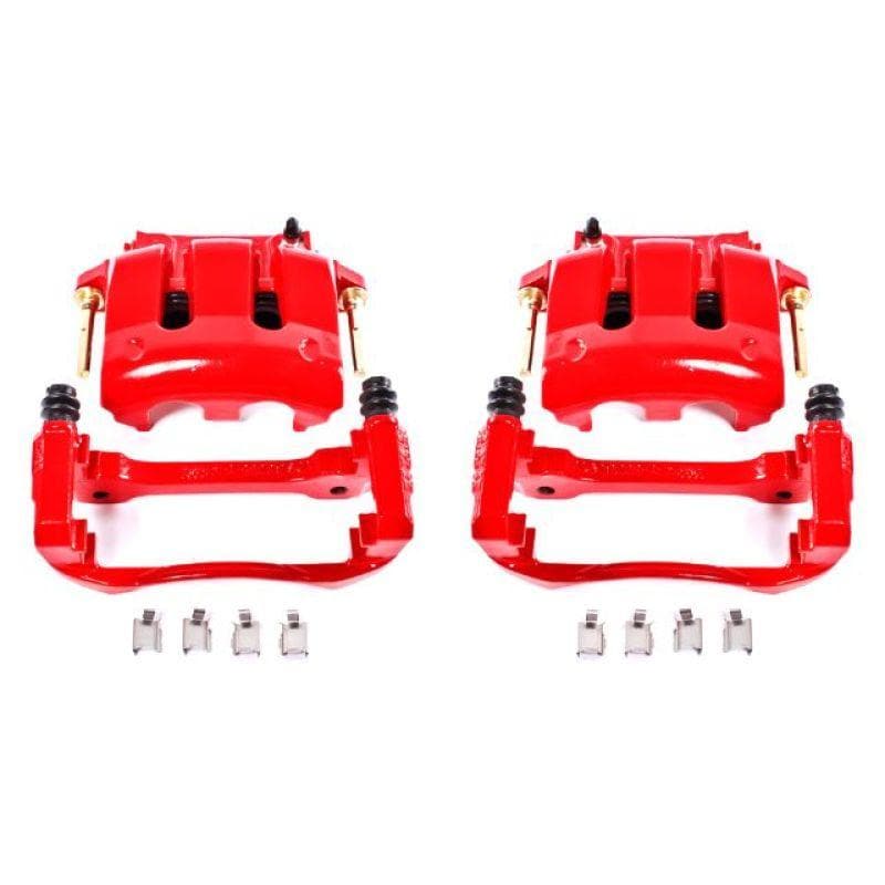 PowerStop - Brake Calipers - Perf - Power Stop 05-14 Ford Mustang Front Red Calipers w/Brackets - Pair - Anything Coyote