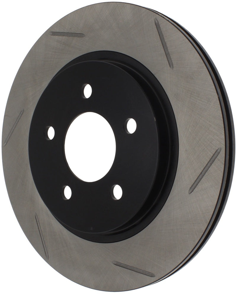Stoptech - Brake Rotors - Slotted - StopTech Power Slot 05-10 Mustang V6/4.0L / GT V8-4.6L Rear Left Slotted Rotor - Anything Coyote