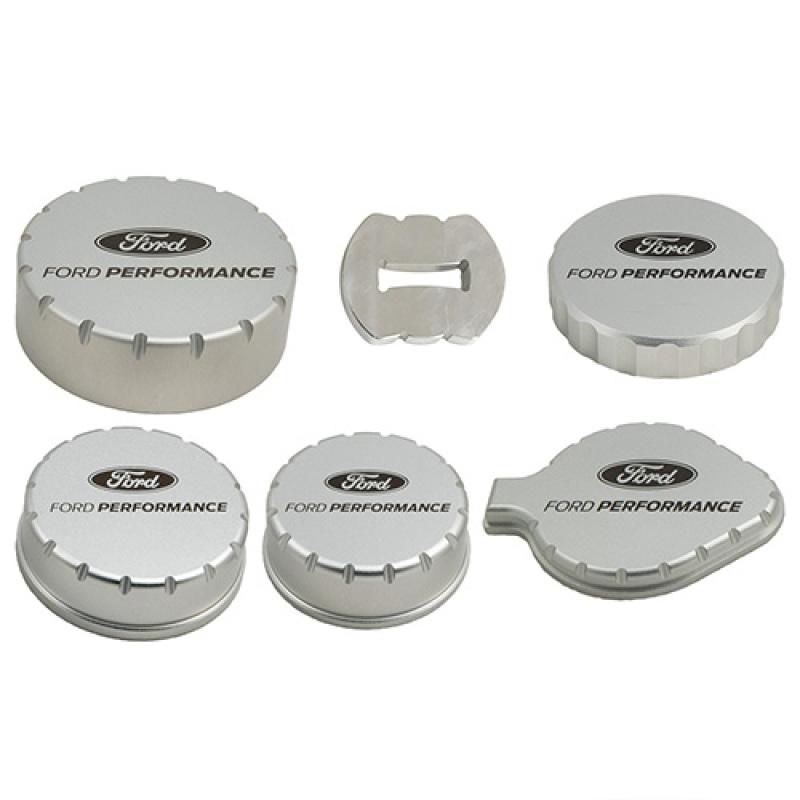 Ford Racing - Engine Covers - Ford Racing 15-19 Mustang 2.3L/5.0L/5.2L Aluminum Machined Engine Cap Covers - Anything Coyote