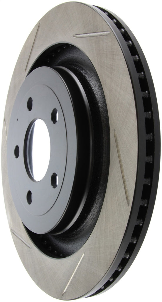 Stoptech - Brake Rotors - Slotted - StopTech 2015 Ford Mustang GT w/ Brembo Brakes Right Rear Slotted Brake Rotor - Anything Coyote