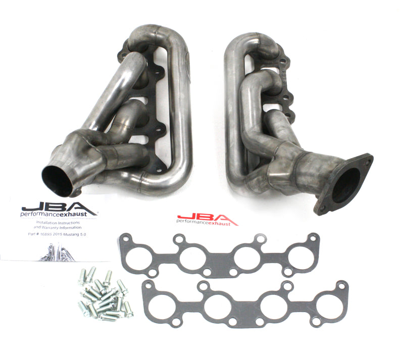 JBA - Headers & Manifolds - JBA 15-20 Ford Mustang 5.0L Coyote 1-3/4in Primary Raw 409SS Cat4Ward Header - Anything Coyote
