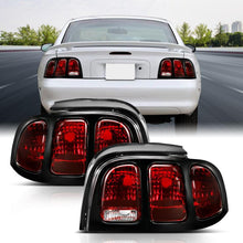 Load image into Gallery viewer, ANZO - Tail Lights - ANZO 1994-1998 Ford Mustang Taillight Dark Red Lens (OE Style) - Anything Coyote