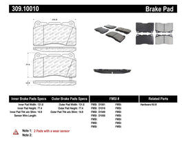 Stoptech - Brake Pads - Performance - StopTech Performance 04-07 STi / 03-06 Evo / 08-10 Evo / 10+ Camaro Front Brake Pads - Anything Coyote
