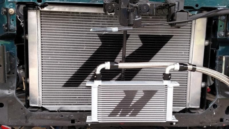 Mishimoto - Oil Coolers - Mishimoto Universal 10 Row Oil Cooler Kit (Metal Braided Lines) - Anything Coyote