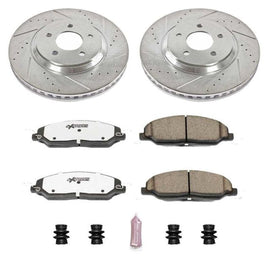 PowerStop - Brake Kits - Performance D&S - Power Stop 05-10 Ford Mustang Front Z26 Street Warrior Brake Kit - Anything Coyote