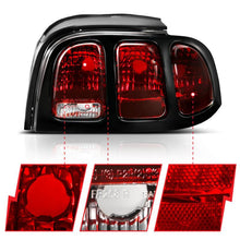 Load image into Gallery viewer, ANZO - Tail Lights - ANZO 1994-1998 Ford Mustang Taillight Dark Red Lens (OE Style) - Anything Coyote