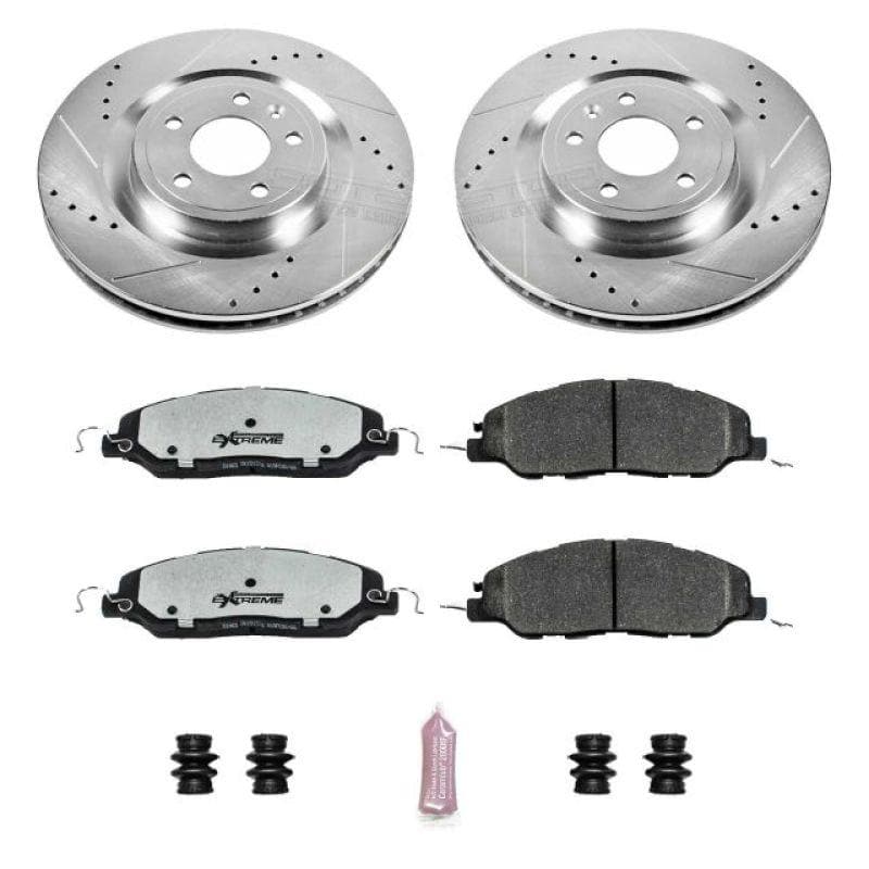 PowerStop - Brake Kits - Performance D&S - Power Stop 11-14 Ford Mustang Front Z26 Street Warrior Brake Kit - Anything Coyote