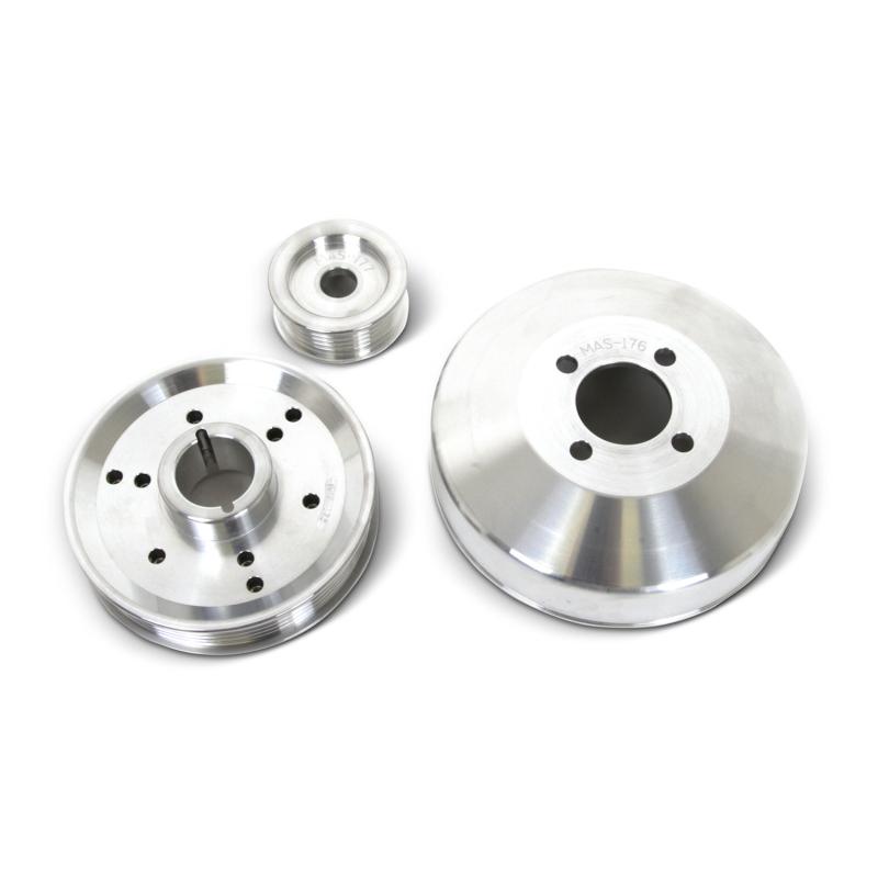 BBK - Pulleys - Crank, Underdrive - BBK 96-01 Mustang 4.6 GT Cobra Underdrive Pulley Kit - Lightweight CNC Billet Aluminum (3pc) - Anything Coyote