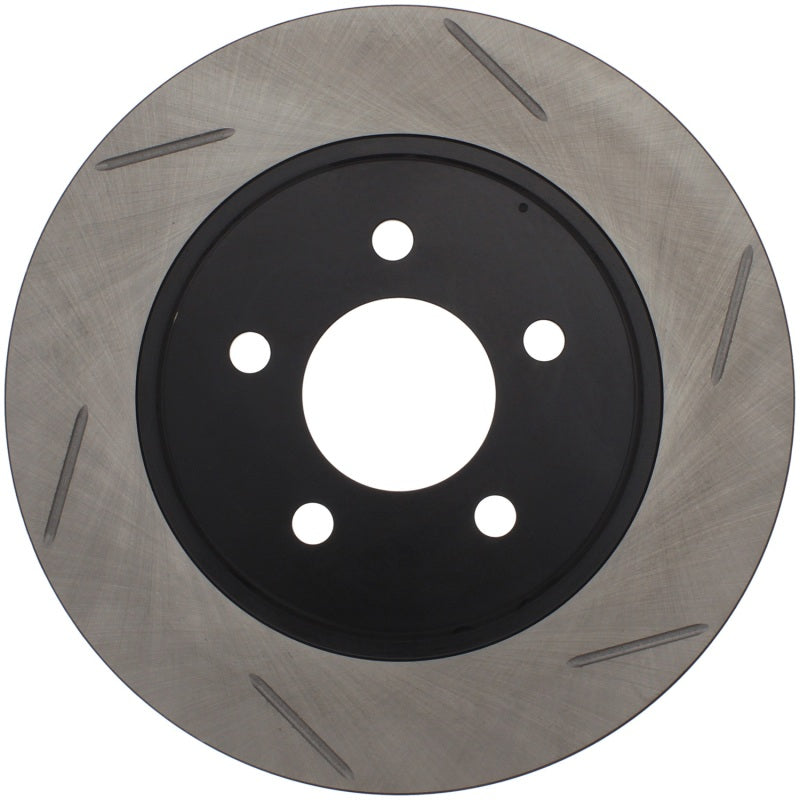 Stoptech - Brake Rotors - Slotted - StopTech Power Slot 05-10 Mustang V6/4.0L / GT V8-4.6L Rear Right Slotted Rotor - Anything Coyote