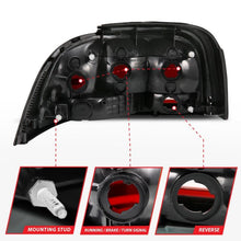 Load image into Gallery viewer, ANZO - Tail Lights - ANZO 1994-1998 Ford Mustang Taillight Dark Red Lens (OE Style) - Anything Coyote