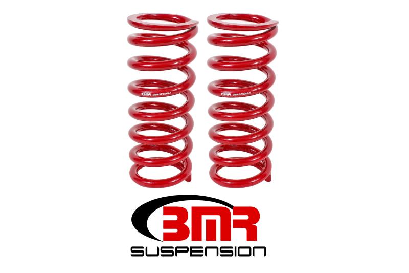 BMR Suspension - Lowering Springs - BMR 79-04 Fox Mustang Front Lowering Springs - Red - Anything Coyote