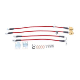 PowerStop - Brake Line Kits - Power Stop 15-17 Ford Mustang Front & Rear SS Braided Brake Hose Kit - Anything Coyote